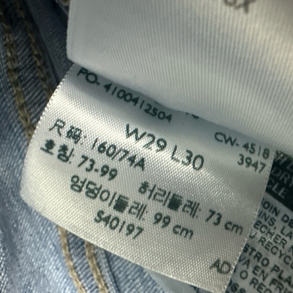 Levis 721 Sz 29 X30 Women's High Rise Skinny Jeans Distressed Destroyed - Picture 13 of 15